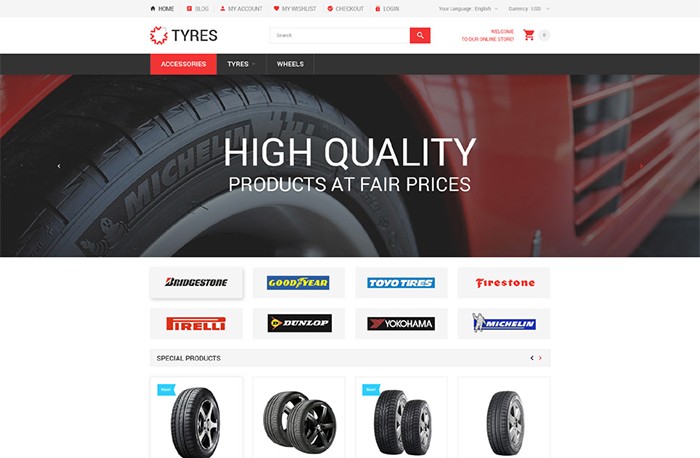 Magical Car Wheels Online Store PrestaShop Theme