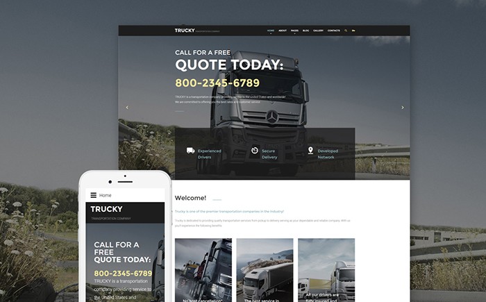 Trucky – Fantastic Transportation Company Joomla Template