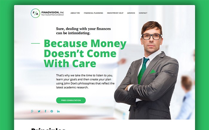 Financial Consultant WordPress Theme