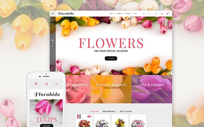 Top 20 florist eCommerce themes of 2017