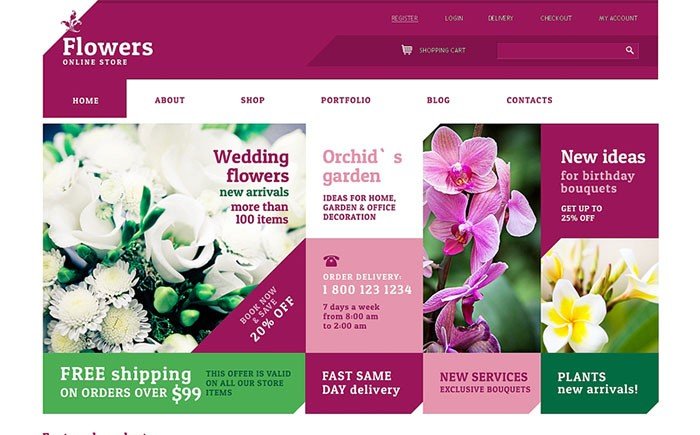 Flower Shop Responsive Jigoshop Theme