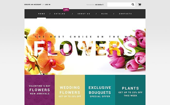 Flower Shop VirtueMart Template