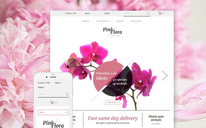 Pink Flora PrestaShop Theme