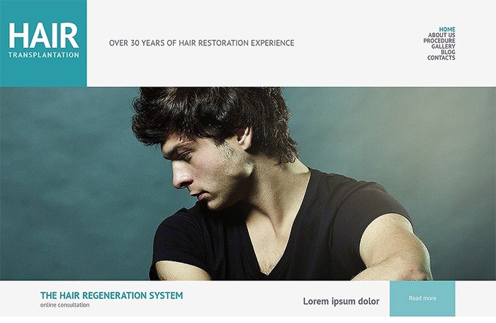 Hair Transplantation Salon Responsive WordPress Theme