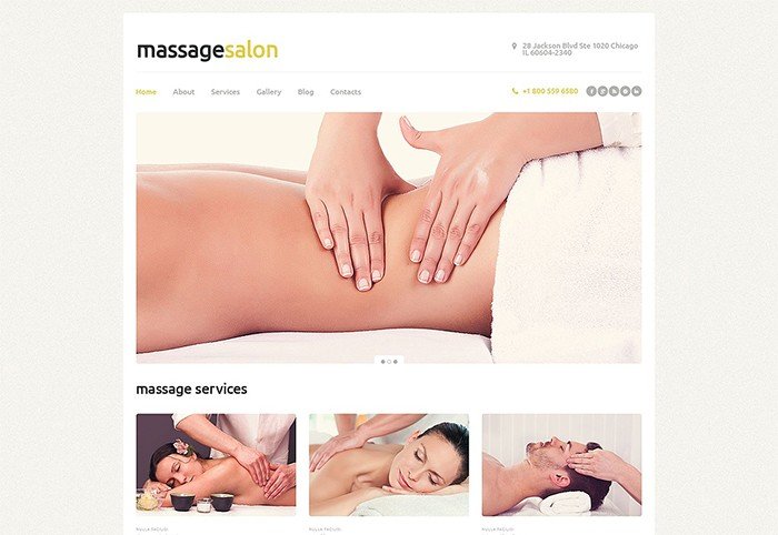 Massage Services Responsive WordPress Theme