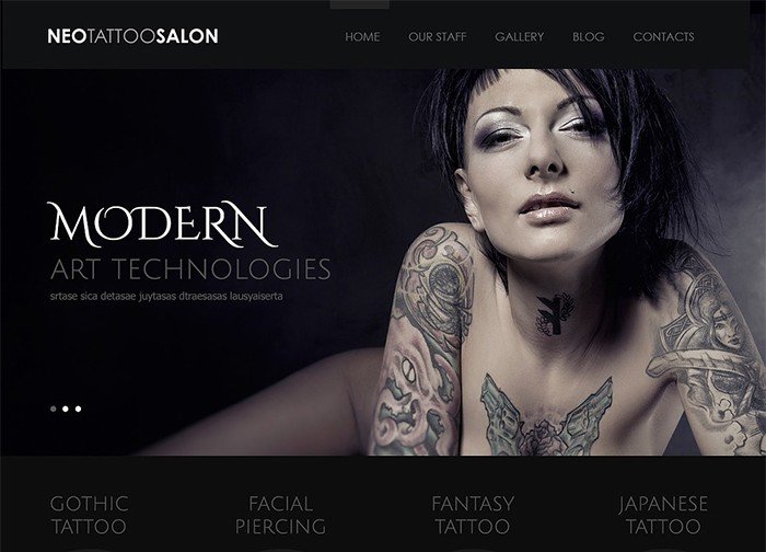 Responsive NeoTattoo Salon WordPress Theme