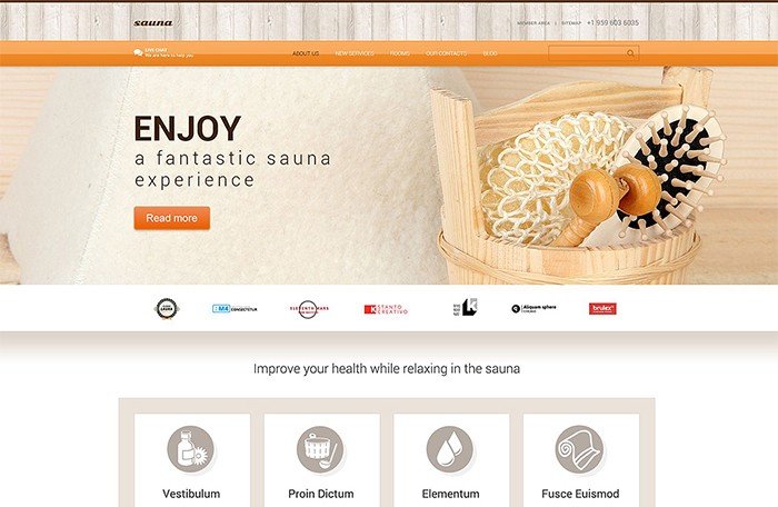 Sauna Salon Responsive WordPress Theme