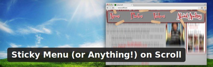 Sticky Menu (or Anything!) on Scroll
