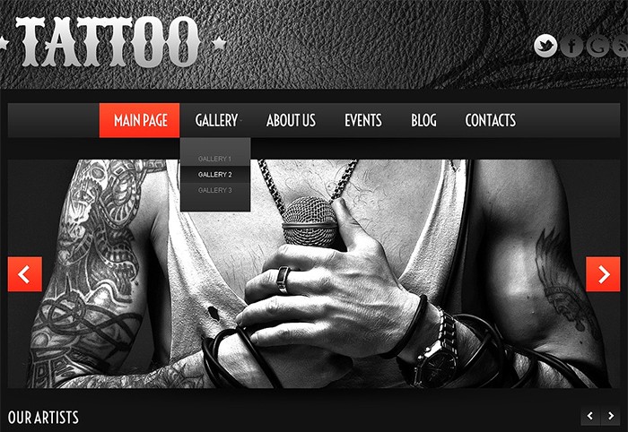 Tattoo Gallery Salon WordPress Theme