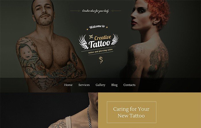 Creative Tattoo Salon WordPress Theme