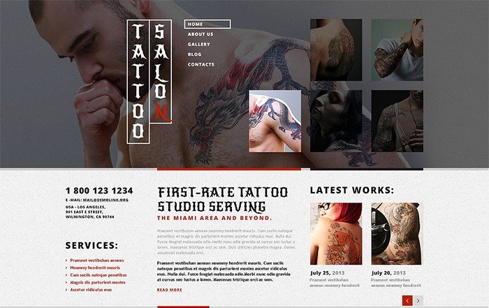 Tattoo Studio Responsive WordPress Theme