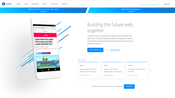 The accelerated mobile page is a Google and Twitter project.