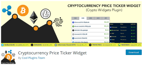 The Cryptocurrency Prices plugin supports more than 1300 cryptocurrencies.