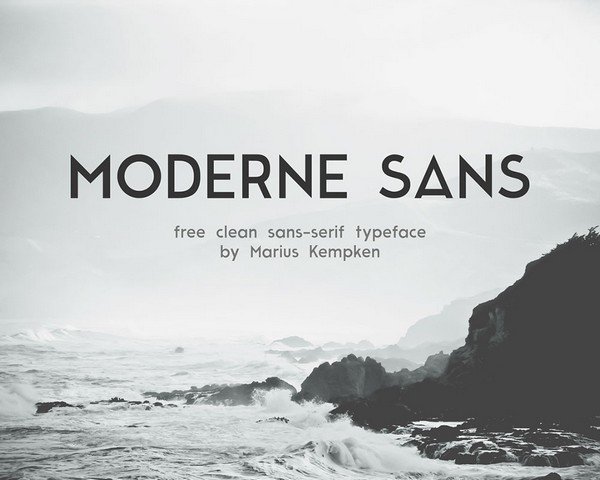 Moderne Sans is a sans-serif typeface.