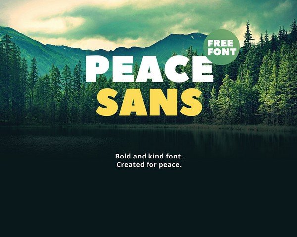 Peace Sans is a free bold typeface.