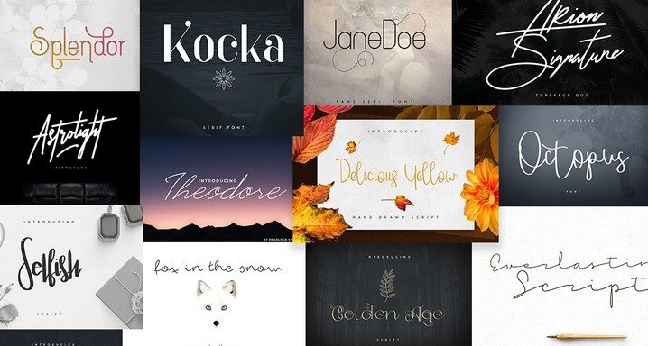 Pixelo Signature Fonts Bundle
