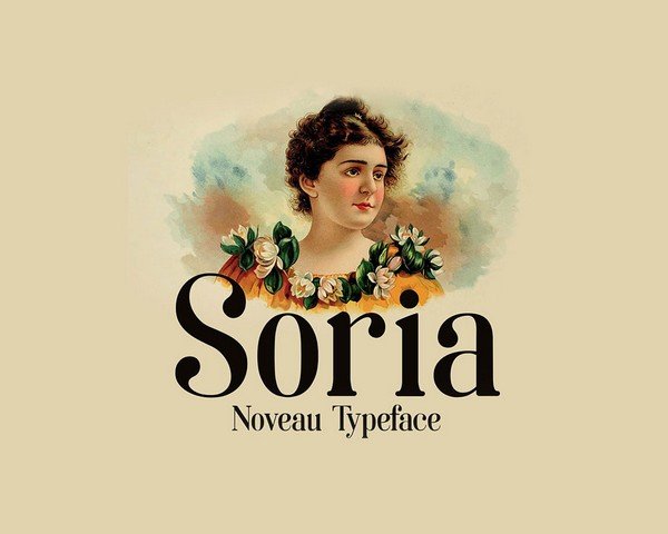 Soria is a free Noveau Typeface font.