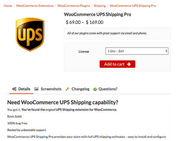 This is a UPS Shipping plugin for WooCommerce