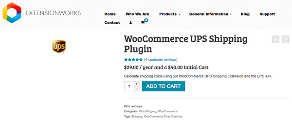 The WooCommerce UPS Shipping Plugin is a great little plugin.