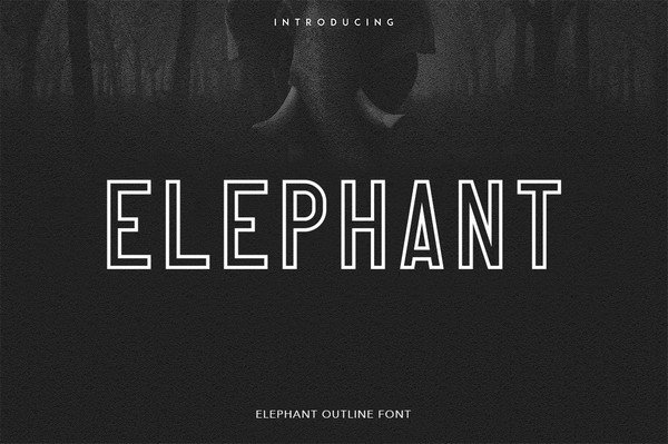 The Elephant Font is perfect for branding projects, publication headers and more. 