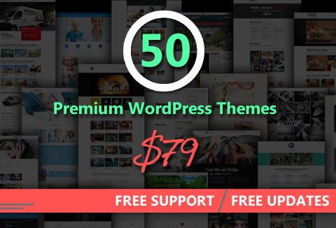 In this offer, you get 50 premium responsive WordPress themes from 7Theme.