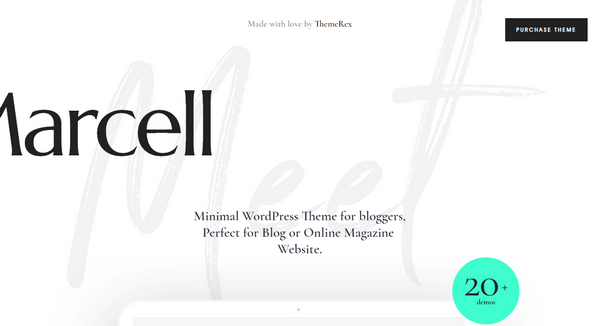 Pick as WordPress theme with user-friendly settings such as Marcell. 