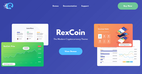 RexCoin is a WordPress theme that is perfect for cryptocurrency and financial blogs.