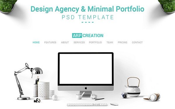 ARP Creation is a design agency PSD template.