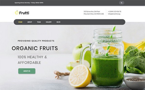 Frutti Organic Food is a multipurpose Elementor WordPress theme.