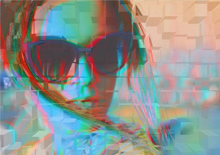 Glitch Art is a retro art that will give you a memory of a malfunction by a DVD player.