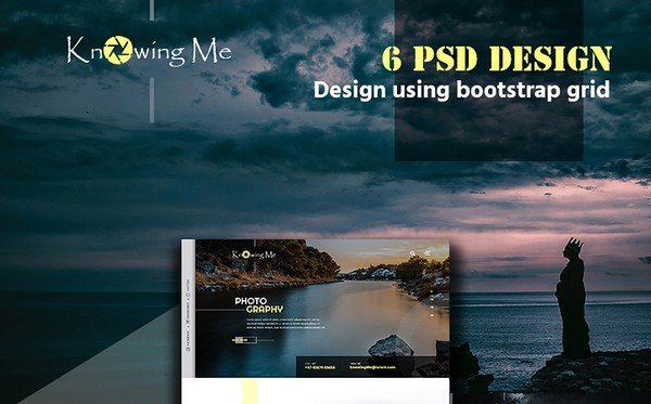 KnowingMe is a multipurpose photographer portfolio PSD theme. 