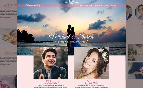 Shining Wedding is a PSD template.