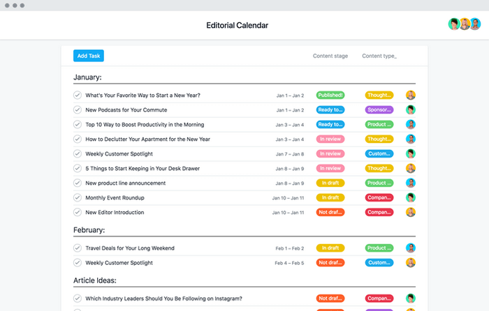 Create an editorial calendar so you can see your game plan divided orderly