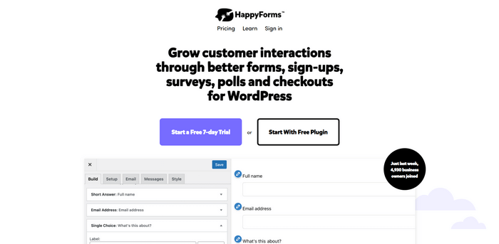HappyForms is the newest addition to the WordPress contact form plugins available in the marketplace.