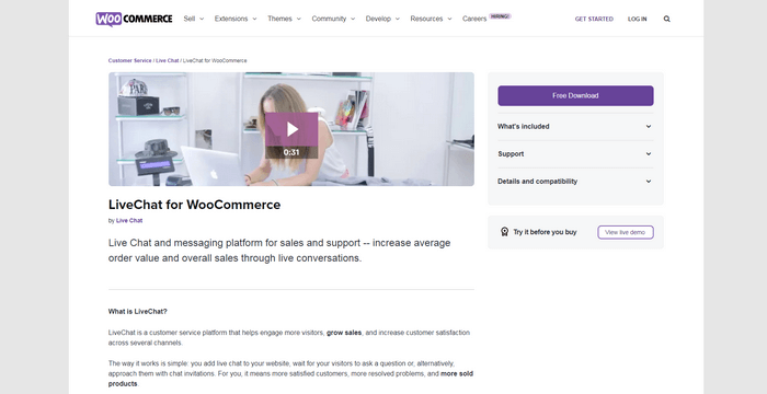 The Live Chat plugin for WooCommerce help your customers to communicate with you on the website directly.