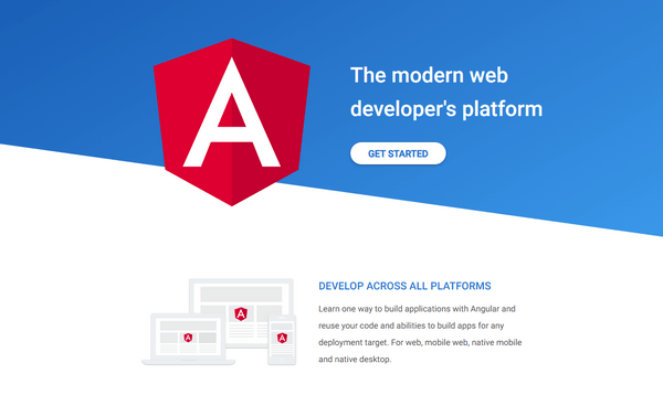 Angular is a development platform that's based on Typescript and developed by Google.