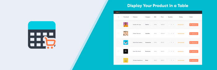 The Product Tables for WooCommerce can help you create product tables.