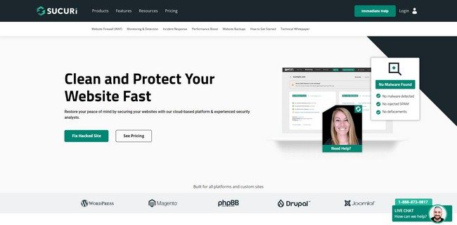 Sucuri CDN is a security-focused content delivery network that safeguards websites against online threats. 