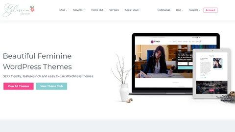 Blossom Themes offers a curated collection of elegant, feminine WordPress themes tailored for bloggers, coaches, entrepreneurs, and creatives.