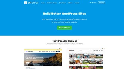 WPEnjoy offers a collection of fast, elegant, and customizable WordPress themes designed to help you build better websites.